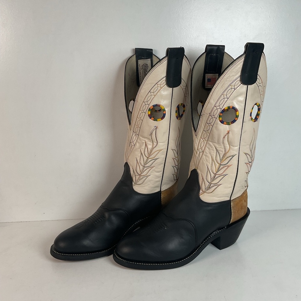 Olathe Rough Stock Cowboy Boots | Black Mule Skin | USA Made | Men’s 10 D